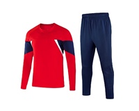 Survêtements de sport unisexes 100 % polyester respirant, personnalisables, en stock, tissu 260g, pour hommes, course à pied, gym, football
