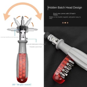 Jeu de tournevis à cliquet en acier chromé industriel multi-angles avec personnalisation OEM, design en forme de fleur de prunier - Product Image 3