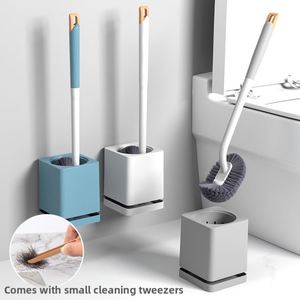 Good Quality Household Punch-Free Toilet <b>Brush</b> with Base Wall Mounted <b>Long</b> <b>Handle</b> Plastic Toilet <b>Brush</b> - Product Image 2