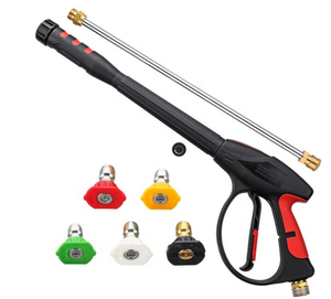 <span class=keywords><strong>Pistola</strong></span> para Lavadora a Presión con Conector Giratorio, <span class=keywords><strong>Pistola</strong></span> <span class=keywords><strong>Universal</strong></span> para Lavadora a Presión con Conexión Rápida de 3/8'', Accesorios M22 de 14 mm y M22 de 15 mm, Color Negro - Product Image 4