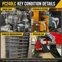 Excavatrice sur chenilles hydraulique Komatsu PC240LC d'occasion de 24 tonnes, excavatrice d'occasion pour travaux de terrassement