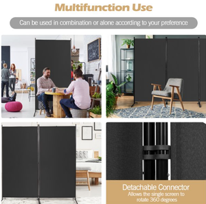 Pantalla wSteel para decoración, sombrilla impermeable, divisor de habitación de 3 paneles, pantalla plegable de privacidad - Product Image 6