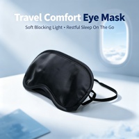 Masque pour les yeux en polyester pour dormir, masque oculaire de haute qualité avec sangle élastique, léger pour les voyages, l'hôtel, la maison