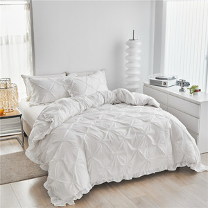 <strong>Custom</strong> High Quality New <strong>Style</strong> Bed Spreads Microfiber Bed <strong>Sheets</strong> Pure White Bedding Set - Product Image 2