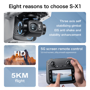 S-X1 MAX <span class=keywords><strong>Drone</strong></span> RC Pieghevole con Telecamera 4K di Alta Qualità, Gimbal a 3 Assi, Schermo e Telecomando per Riprese Aeree Quotidiane - Product Image 4