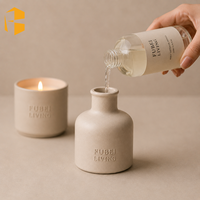 FUBEI LIVING Coffret Cadeau Minimaliste de Parfums d'Ambiance – Bougie Céramique Parfumée et Diffuseur à Bâtonnets – Lot en Gros
