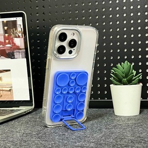 Étui de téléphone en vrac en gros à montage adhésif accessoire de poignée de cellule support de jouet de téléphone portable d'aspiration de silicone avec le support se pliant en métal - Product Image 4