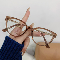 TR Anti Blue Light Gafas ópticas Marco de mariposa de moda Diseño de ojo de gato en marcos de oro rojo transparente Legible Elegante
