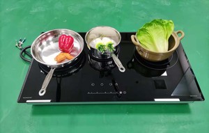 <span class=keywords><strong>Plaque</strong></span> <span class=keywords><strong>de</strong></span> <span class=keywords><strong>cuisson</strong></span> hybride demi-pont à double éléments précis 6000W Cuisinière à induction en verre céramique Source <span class=keywords><strong>de</strong></span> gaz électrique intégrée pour le ménage - Product Image 2