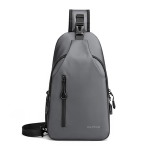 Sac messager coréen décontracté grande capacité pour homme, sac de poitrine et d'épaule pour moto avec port de charge USB - Product Image 1