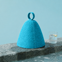 Chapeau de sauna personnalisé en feutre, doux, en laine, protection thermique pour sauna et hammam, vente en gros OEM, évacuation de l'humidité, lavable, durable