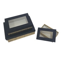 Boîte en papier carrée personnalisée de haute qualité, boîte-cadeau en carton avec fenêtre transparente en PVC, emballage de chocolat, à bas prix, boîte-cadeau