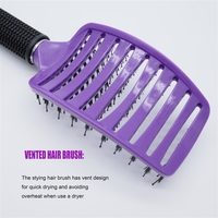 Brosse à cheveux professionnelle noire à coussin d'air, personnalisable, vente en gros, moins chère