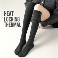 Chaussettes en tissu éponge personnalisées, épaisses et chaudes, chaussettes hautes pour femmes, chaussettes en tricot doux pour l'hiver, fabricant OEM