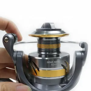 Metal Spinning Reel Carretel De Pesca De Gelo Fast Jigging Reel Equipamento De Pesca De Carpa Para Girar Para Água Salgada/Gelo/Água Doce Inshore