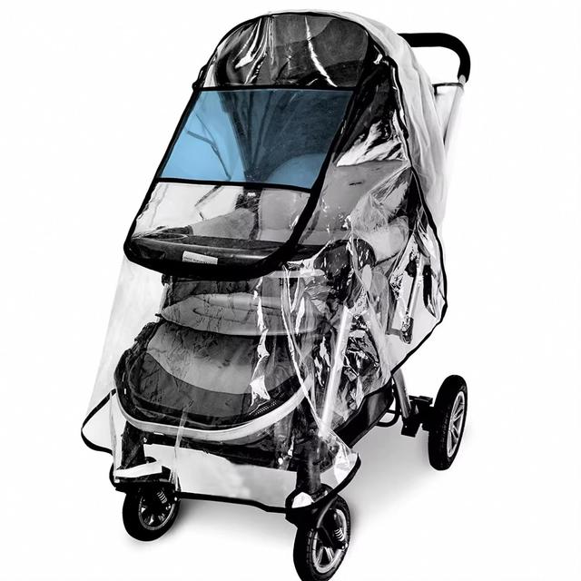 Waterproof Universal Baby Stroller Rain Cover Windproof Protection Weather Shield Plastic Transparent Durable