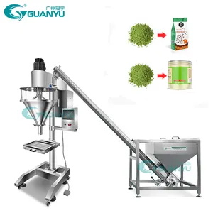 Guanyu Factory Price Small Screw Auger Filler Coffee Milk Protein Spices Protein Powder Bottle Filling Machine