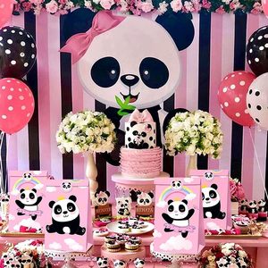 12PCS Pink <strong>Panda</strong> Birthday Party <strong>Bags</strong> Pink <strong>Panda</strong> Party Favor <strong>Bags</strong> <strong>Panda</strong> Party Gift <strong>Bags</strong> for Girls Birthday Wedding Decorations - Product Image 4