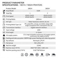 Mesin Cetak Inkjet Seri UV I3200 1.8m Terlaris, Printer Inkjet Format Besar Eco Solvent