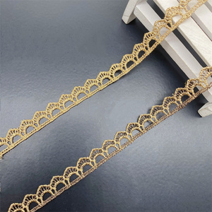 Pizzo Dorato, Pizzo Ricamato con Codice Laterale, Accessori per Abbigliamento, Pizzo Dorato Idrosolubile, Bordatura in Pizzo - Product Image 5