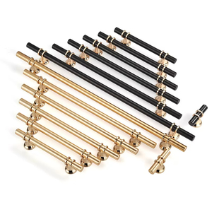 Modern European Simple Style Iron Furniture Hardware Drawer Handle for Wardrobe Cabinet <b>Black</b> Gold Color Antirust Eco-Friendly - Product Image 4