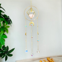 Atrapasoles de Cristal Ecológicos de Alta Calidad al por Mayor (Forma de Bola de Cuarzo Rosa Amatista) Decoración Colgante de 55 cm para el Hogar