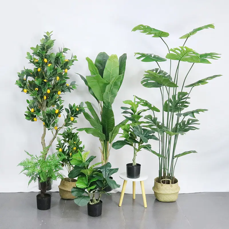Green Plant Home Hotel Fake Leaf Artificial Palm Plants Artificial Banana Tree