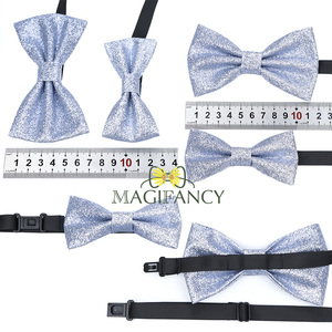 Top Glitter Navidad sólido Bowtie Set padre-hijo oro brillante mariposa hombres niños anfitrión fiesta Show boda Cosplay accesorio regalo - Product Image 4