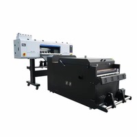 Impresora DTF de gran oferta de la industria 2024 con cabezal de impresión XP600 i3200 con máquina de polvo de batido y prensa de calor para imprimir camisetas