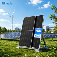 Module Solaire Bifacial N-Type Trina Vertex N 700W-720W Haute Efficacité 23,3% PERC Double Verre Demi-Cellule Grands Panneaux en Gros