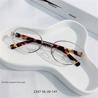 Gafas Ópticas con Bloqueo de Luz Azul para Mujer, Montura Metálica de Estilo Moderno, Diseño Artístico Retro Punk, Montura Completa, Lentes Transparentes