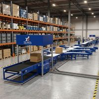 Sistema Automático Dinámico de Clasificación de Paquetes DWS, Línea de Clasificación con Cinta Transportadora de Múltiples Salidas para Almacenes Logísticos
