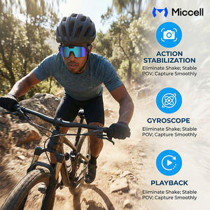 Lunettes intelligentes Miccell PAG05 avec puces AI, caméra 8MP, batterie 270mAh, charge magnétique, assistant vocal AI, appels vocaux - Product Image 4