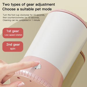 Nuevo listado, venta al por mayor, resistente al agua, eléctrico, recargable, automático, portátil, silicona suave, 2 en 1, perro, gato, mascota, arandela de <span class=keywords><strong>la</strong></span> pata - Product Image 2