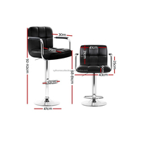 Tabourets de bar élégants en PU souple à dossier haut avec assise large et confortable pour les terrasses et les repas en banlieue (vente en gros)