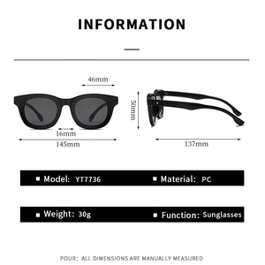 Nouveautés - Lunettes de soleil rétro style Round Harbour - Monture en PC haute densité - Verres UV400 - Lunettes de soleil blanches pour hommes et femmes - Product Image 5