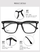 LevelNine 26077 Lunettes de luxe personnalisées TR90 Montures de lunettes Lunettes de vue pour hommes, Montures de lunettes en Tr 90