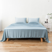 Sprei Instan Lyocell Mewah Ukuran Queen, Set Sprei Bambu Murni, Set Sprei Hotel Mewah, Set Selimut & Sarung Bantal