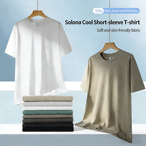 Maglietta Estiva da <span class=keywords><strong>Uomo</strong></span> 220g Ice Touch Sorona, Collo Tondo, Manica Corta, Vendita all'Ingrosso, Stile Casual Ampio, Tinta Unita, Personalizzabile - Product Image 2