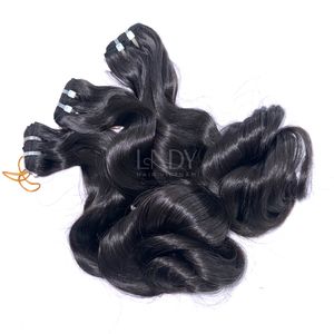 ผมต่อจากผมมนุษย์ผมหยิกสีดำธรรมชาติผมเป็นลอน - Product Image 3