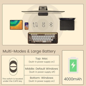 MU01 Tastiera Meccanica da Gaming RGB a 68 Tasti, Bluetooth 5.0/2.4G Wireless/Cablata USB-C, Hot-swappable, PBT, Programmabile 1000Hz, Nuova - Product Image 2