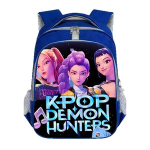 Zaino K-pop Witch con strisce riflettenti, blu scuro, a cartoni animati, grande capacità, leggero, per la scuola primaria, con chiusura a cerniera - Product Image 5