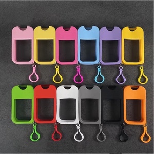 Square Keychain Silicone <b>Spray</b> Bottle with Box Portable Lanyard Plastic Refillable Travel Bottle - Product Image 4