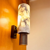 Applique Murale Nordique en Marbre Naturel, Style Moderne Minimaliste, pour Hôtel, Chambre à Coucher, Tête de Lit, Couloir, Luminaire d'Accent Créatif et Luxueux