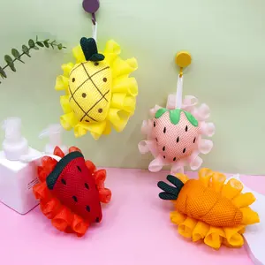 יצירתי גזר תות אמבט פרח כדור קיץ ניקוי טיהור שפשוף אמבט כדור בוץ חפץ קריקטורה כדור אמבט