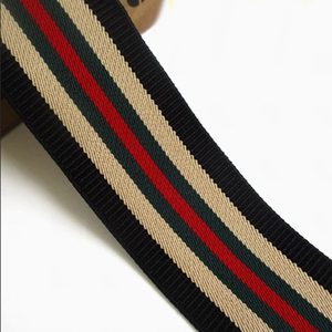 2 Inch Black Striped Elastic Band <strong>for</strong> Sewing Wide Polyester Webbing Strap Heavy Thick Knit Elastic Waistband <strong>for</strong> Pants DIY Belts - Product Image 1