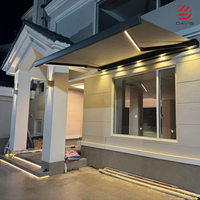 Auvent latéral rétractable automatique pour extérieur / Auvent de porte enroulable en aluminium