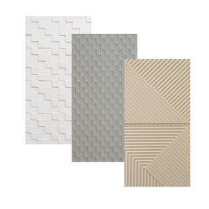 Plaque d'horloge en pierre de pu et cuir, style géométrique, motif grille, effet brique Yuli dépoli - Product Image 5