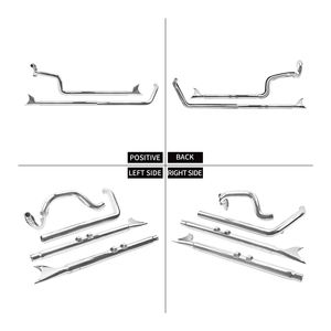 할리 헤리티지 소프테일 클래식 FLSTC 2007-2017 팻보이 FLSTF 07-2017 FLS용 오토바이 듀얼 배기 시스템 크롬 배기 파이프 - Product Image 3