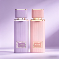 Flacons de parfum en verre personnalisés de luxe avec logo imprimé à l'écran, avec pulvérisateur à pompe, bouchon à vis sécurisé, forme ronde pour l'emballage cosmétique